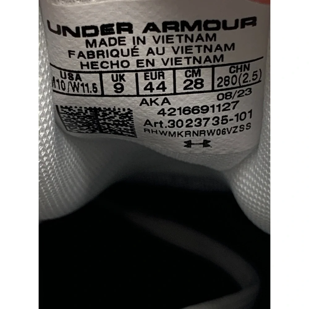 Under Armour Reign Lifter White Training Shoes 3023735-101 Men's Sz 10 NWT